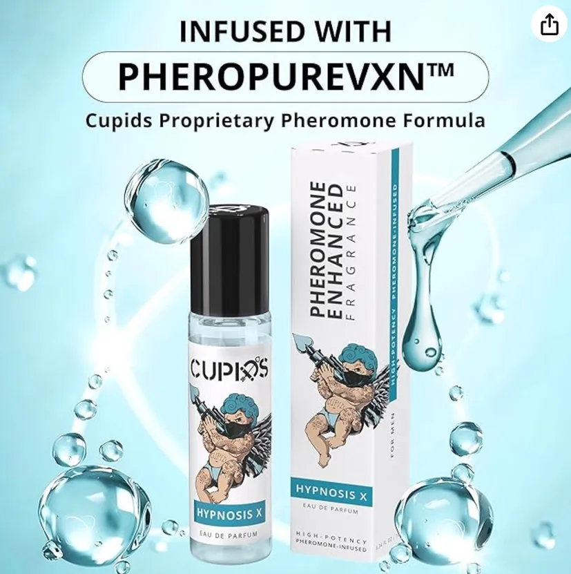 cupid cologne Hypnosis Cupid Roll-on 10ml for Men - Original Oil Pheromone Perfume for Men infused with pheropurevxn tm cupids proprietary formula